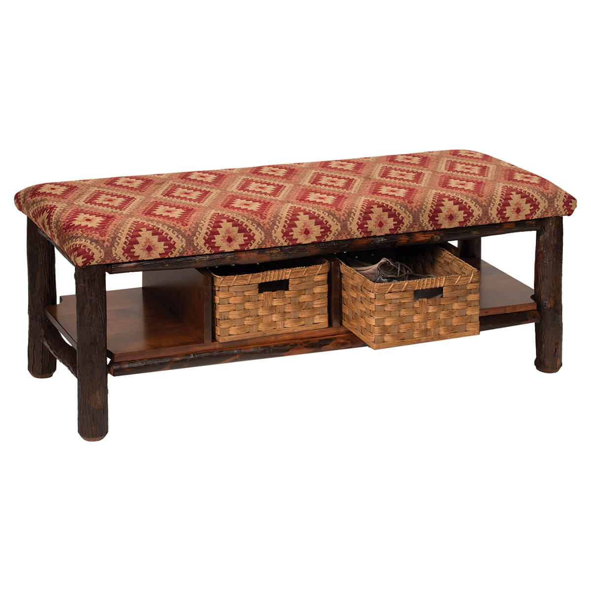 Read more about the article 48 Inch Bench with two Baskets and Fabric Seat