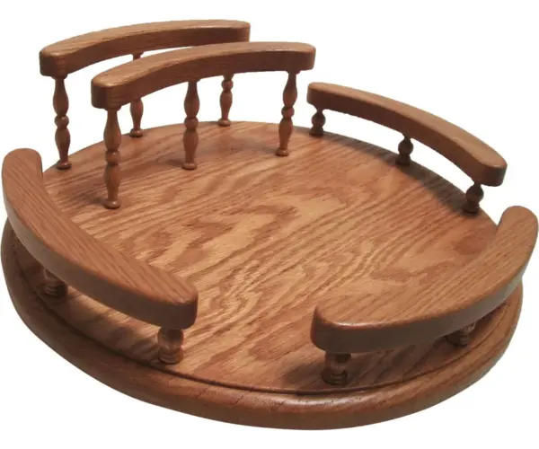 Round Lazy Susan With Napkin Holder On Side