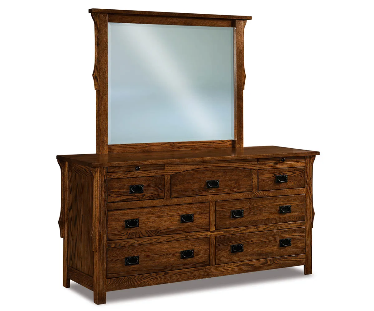 Stick Mission 7 Drawer Dresser With Jewelry Drawers